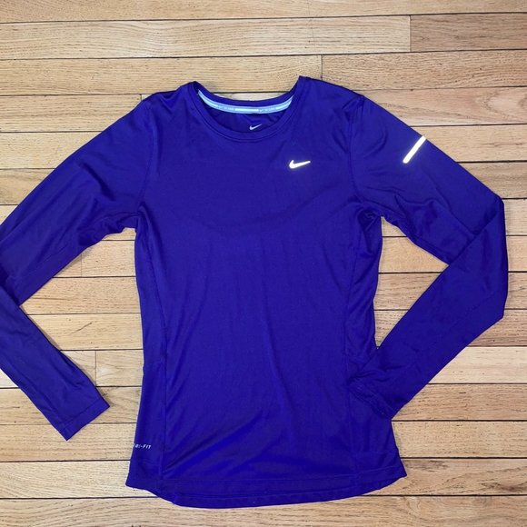 Nike Tops - Purple Nike Dri-Fit Long Sleeve Running Shirt